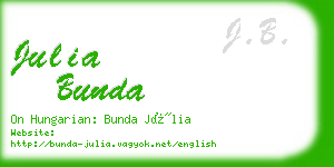 julia bunda business card